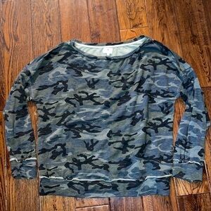Sundry Camouflage Long Sleeve Shirt